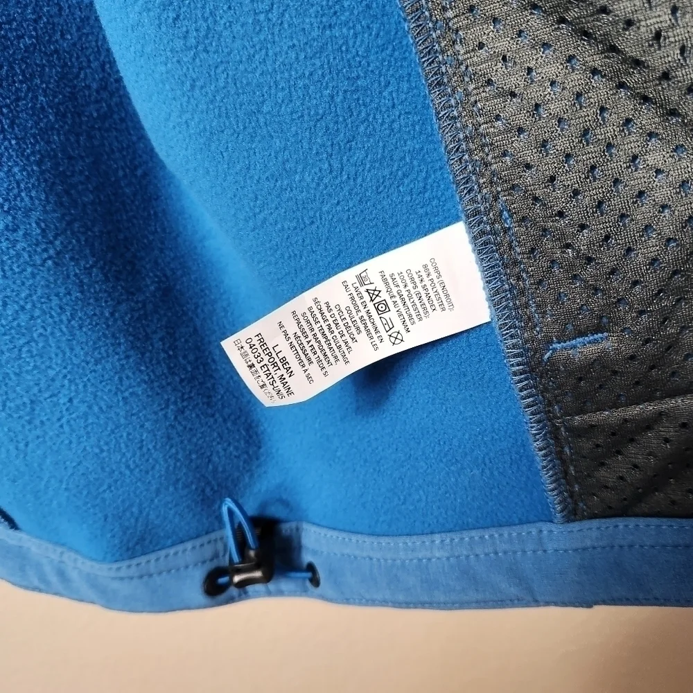 LL Bean Mens Pathfinder Medium Blue Softshell Jacket-Size XL